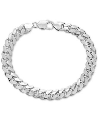 Мужской браслет с цепью Cuban Link из стерлингового серебра