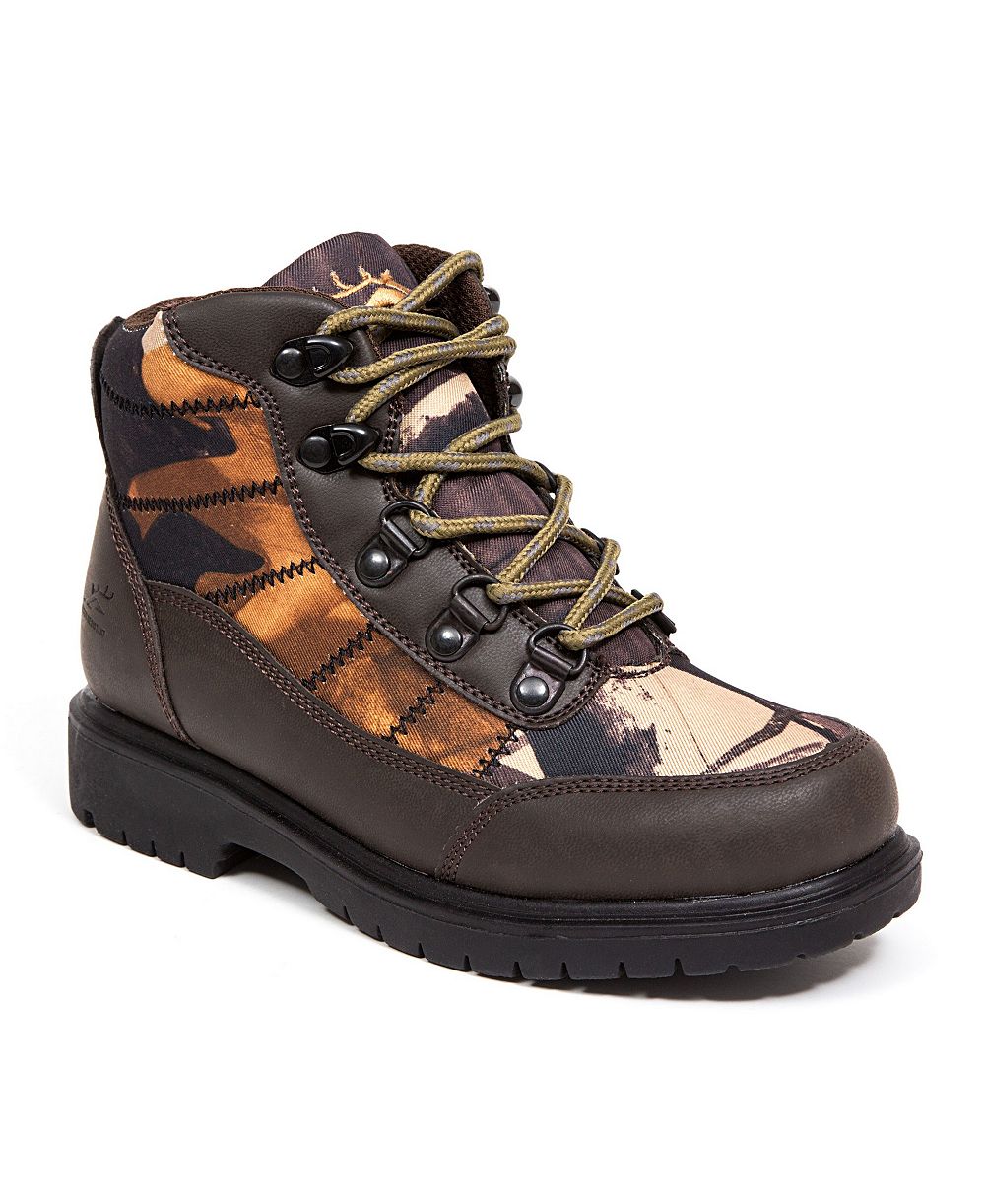 Deer Stags Little and Big Boys Water Resistant Camo Hiker Boot