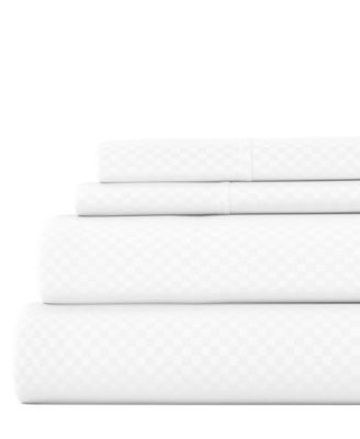 Комплект из 4 простыней ienjoy Home с рельефным клетчатым узором, Full