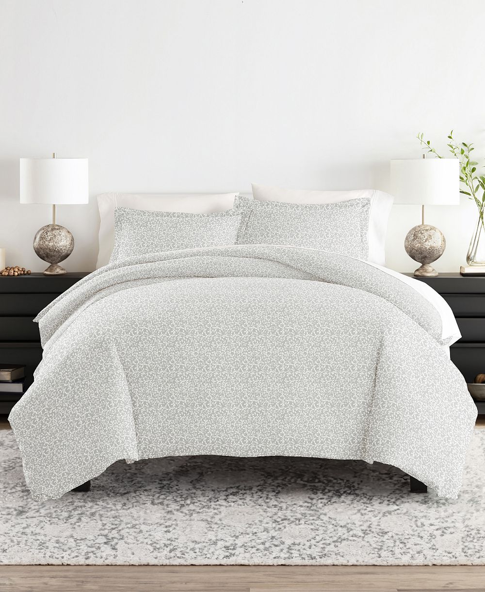 ienjoy Home Tranquil Sleep Patterned 2-Pc. Duvet Cover Set, пододеяльник, Twin/Twin XL