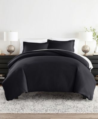 ienjoy Home Double Brushed Solid Duvet Cover Set, Full/Queen