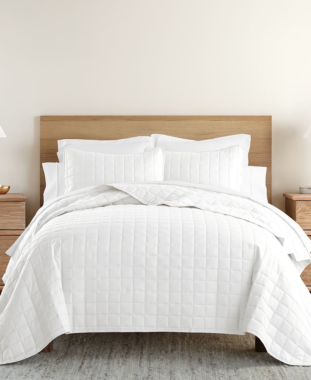 Комплект покрывал ienjoy Home Ultra Soft Square Pattern Quilted Coverlet, Full/Queen