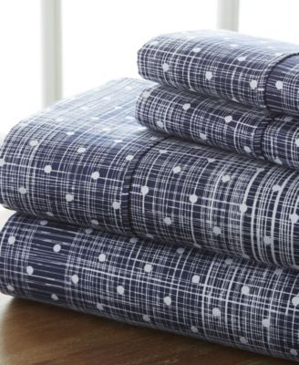 Navy Soft Polka Dots