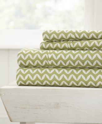 ienjoy Home The Farmhouse Chic Premium Ultra Soft Pattern 4-Pc. Sheet Set, King