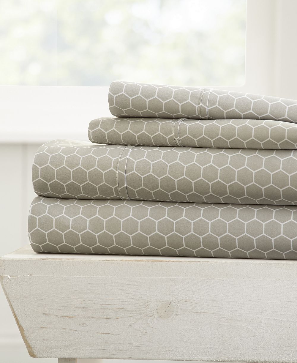 ienjoy Home The Farmhouse Chic Premium Ultra Soft Pattern 4-Pc. Sheet Set, Queen