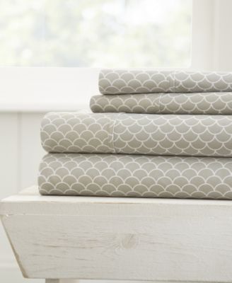 ienjoy Home The Farmhouse Chic Premium Ultra Soft Pattern 4-Pc. Sheet Set, California King
