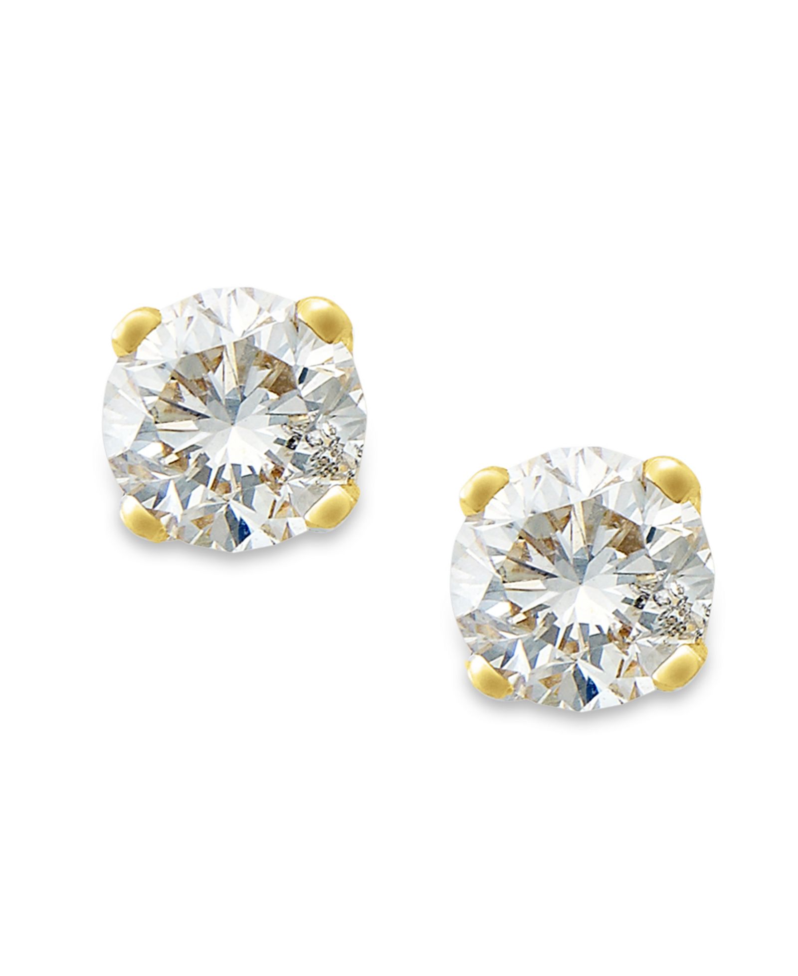 Round-Cut Diamond Stud Earrings in 10k White or Yellow Gold (1/5 ct. t.w.)