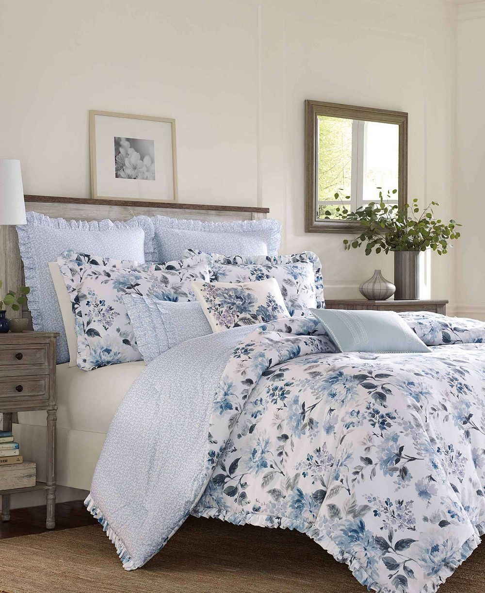 Laura Ashley Chloe Cottage 3-Pc. Comforter Set, Full/Queen