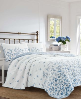 Реверсивный комплект из 2 стеганых одеял Laura Ashley Flora Cotton, Twin