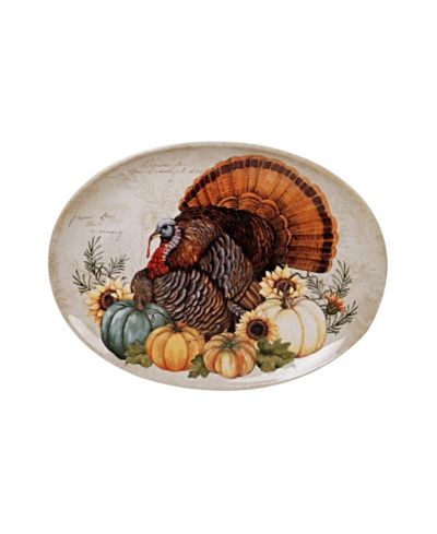 Сервировочное блюдо Certified International Autumn Fields Oval Turkey