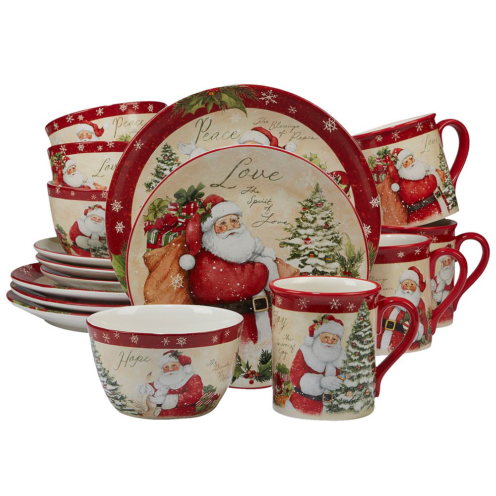 Certified International Holiday Wishes 16 Pc. Dinnerware Set, Service for 4