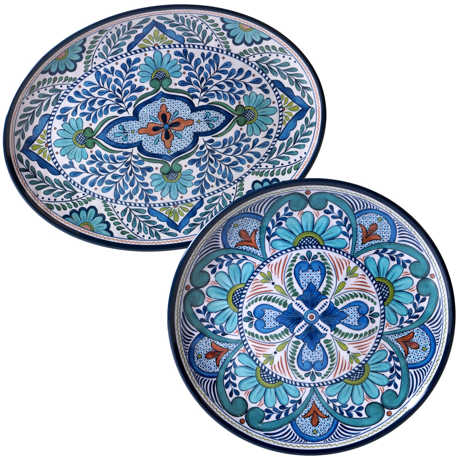 Certified International Talavera Melamine 2-Piece Platter Set