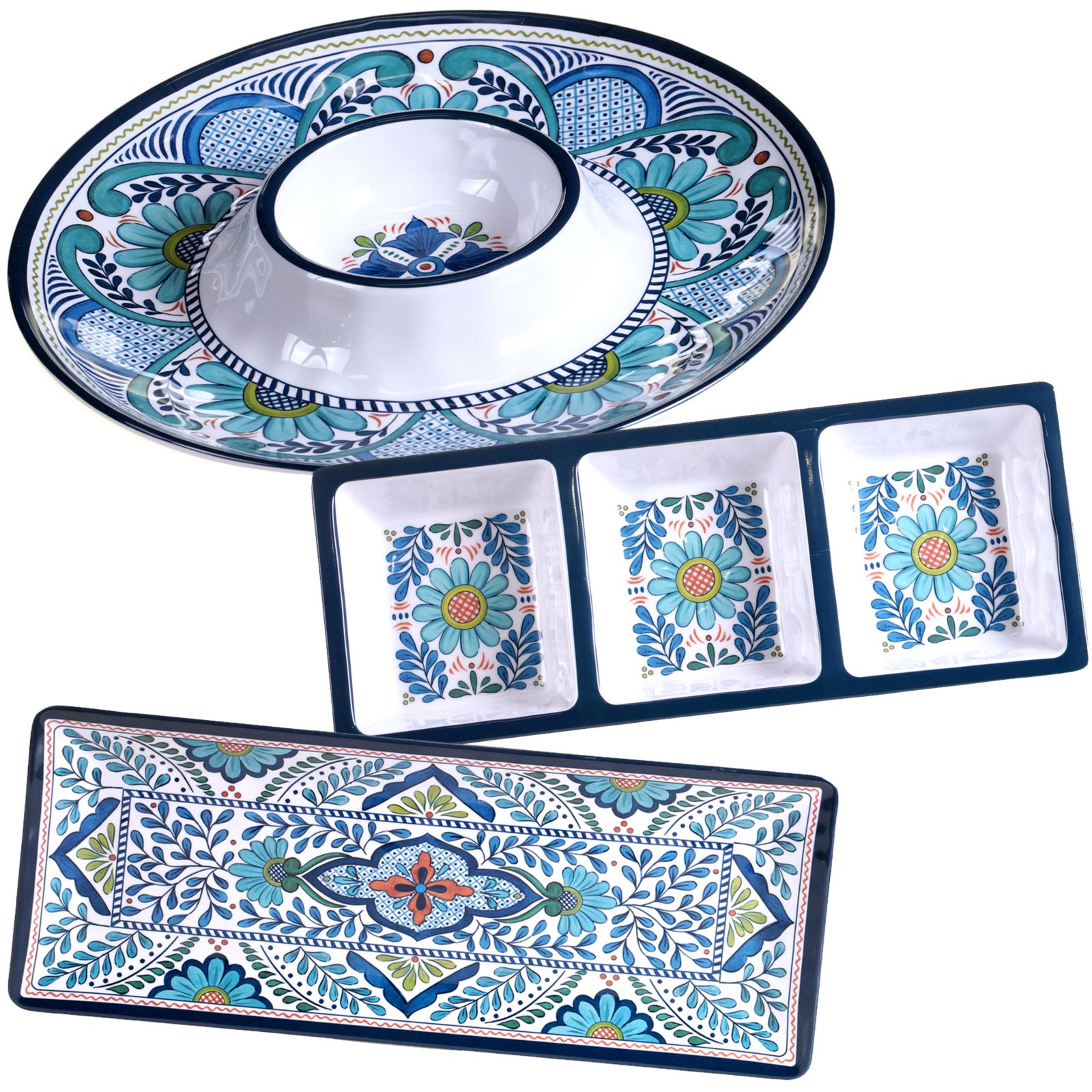 Certified International Набор для сервировки из 3 предметов Talavera Melamine