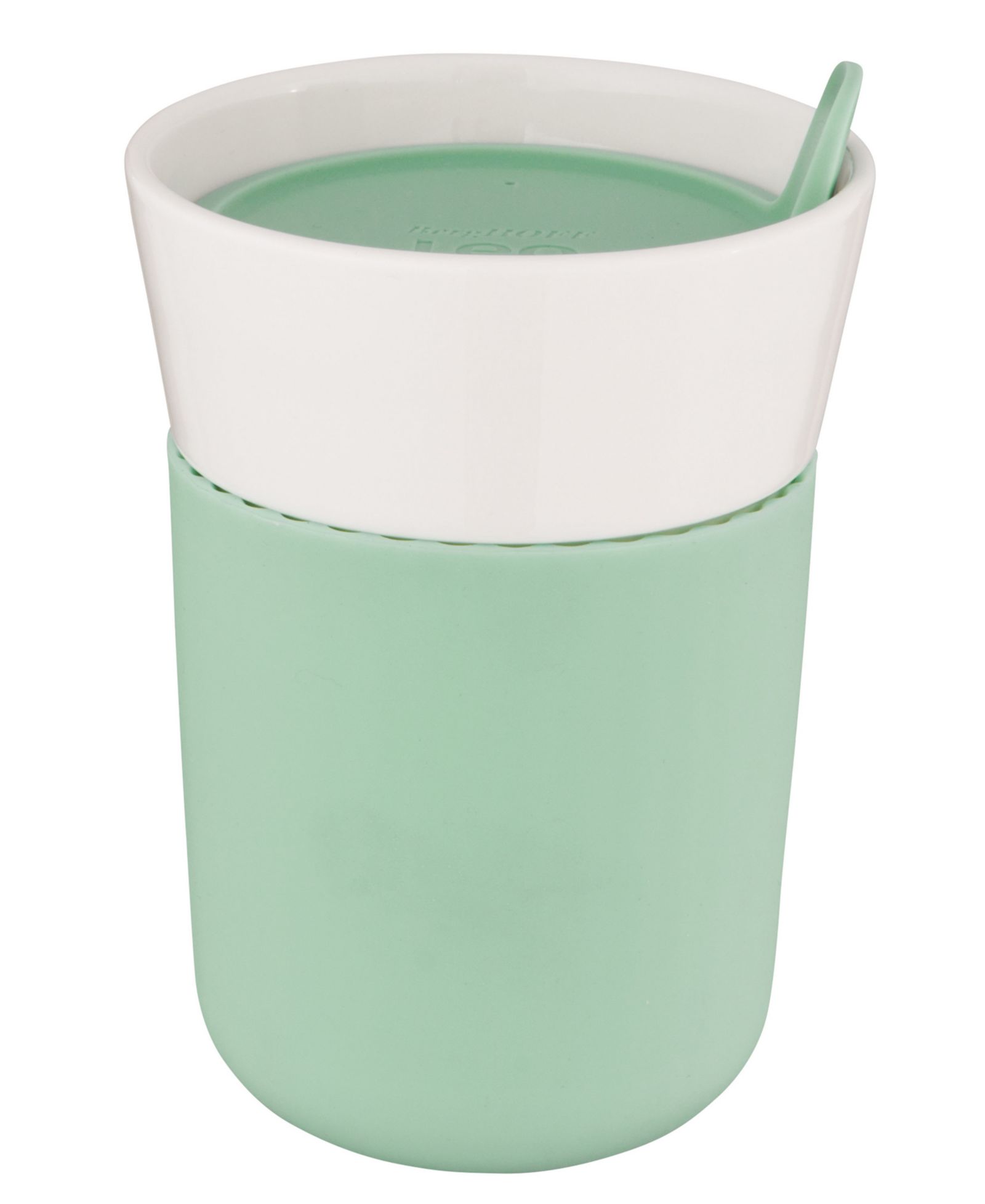 BergHOFF Leo Collection фарфоровая дорожная кружка 11.16-Oz. с зеленым чехлом