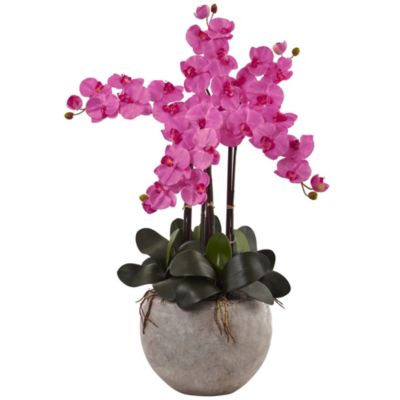 Искусственная орхидея Phalaenopsis в песочной чаше