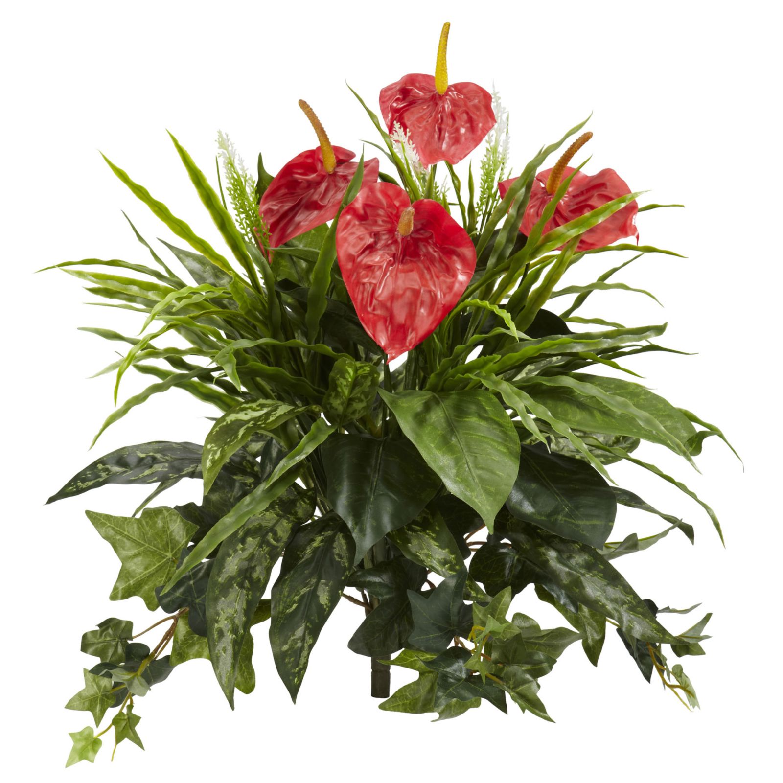Искусственное растение Nearly Natural 24" Mixed Anthurium, набор из 2 шт.