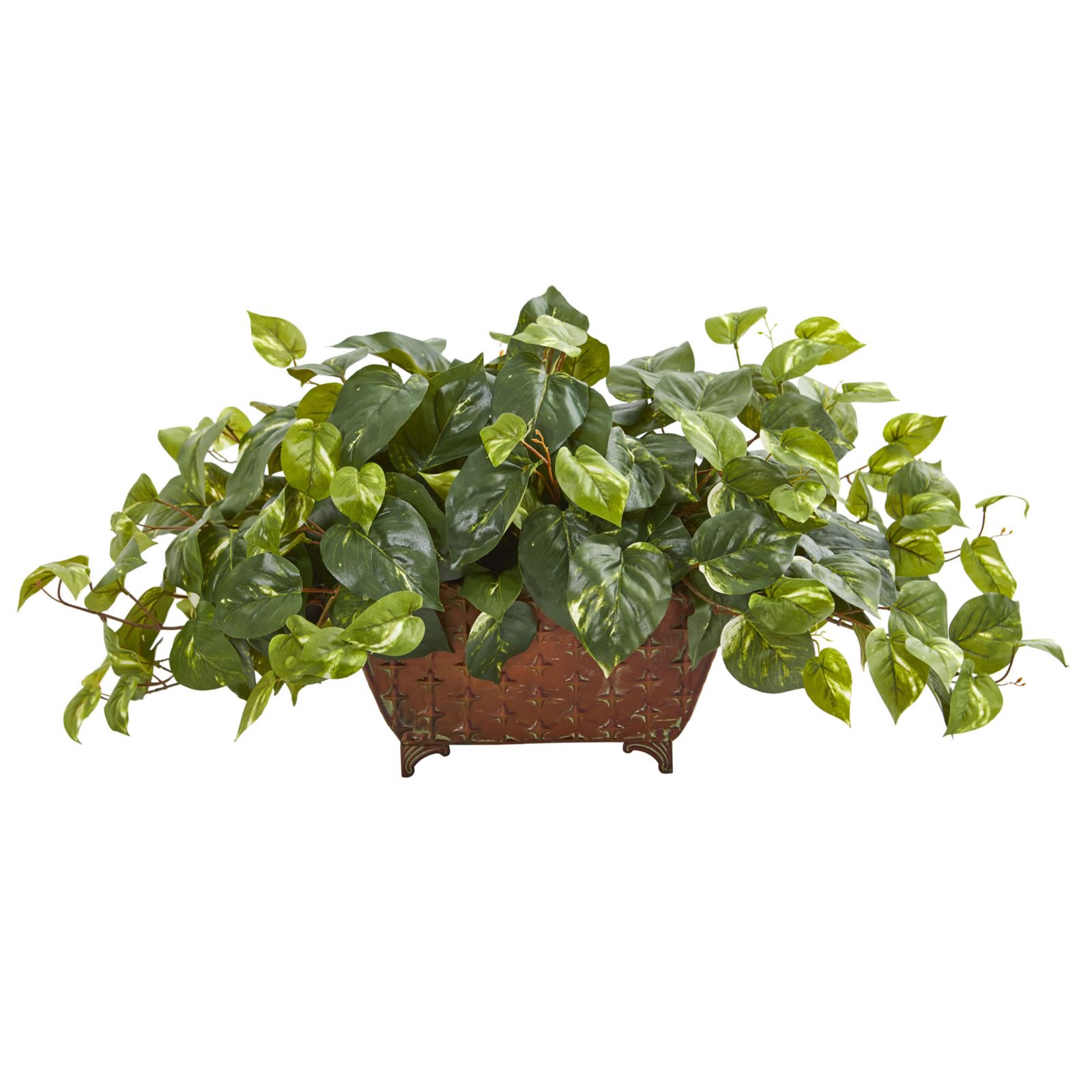 Искусственное растение Nearly Natural Pothos в металлическом кашпо