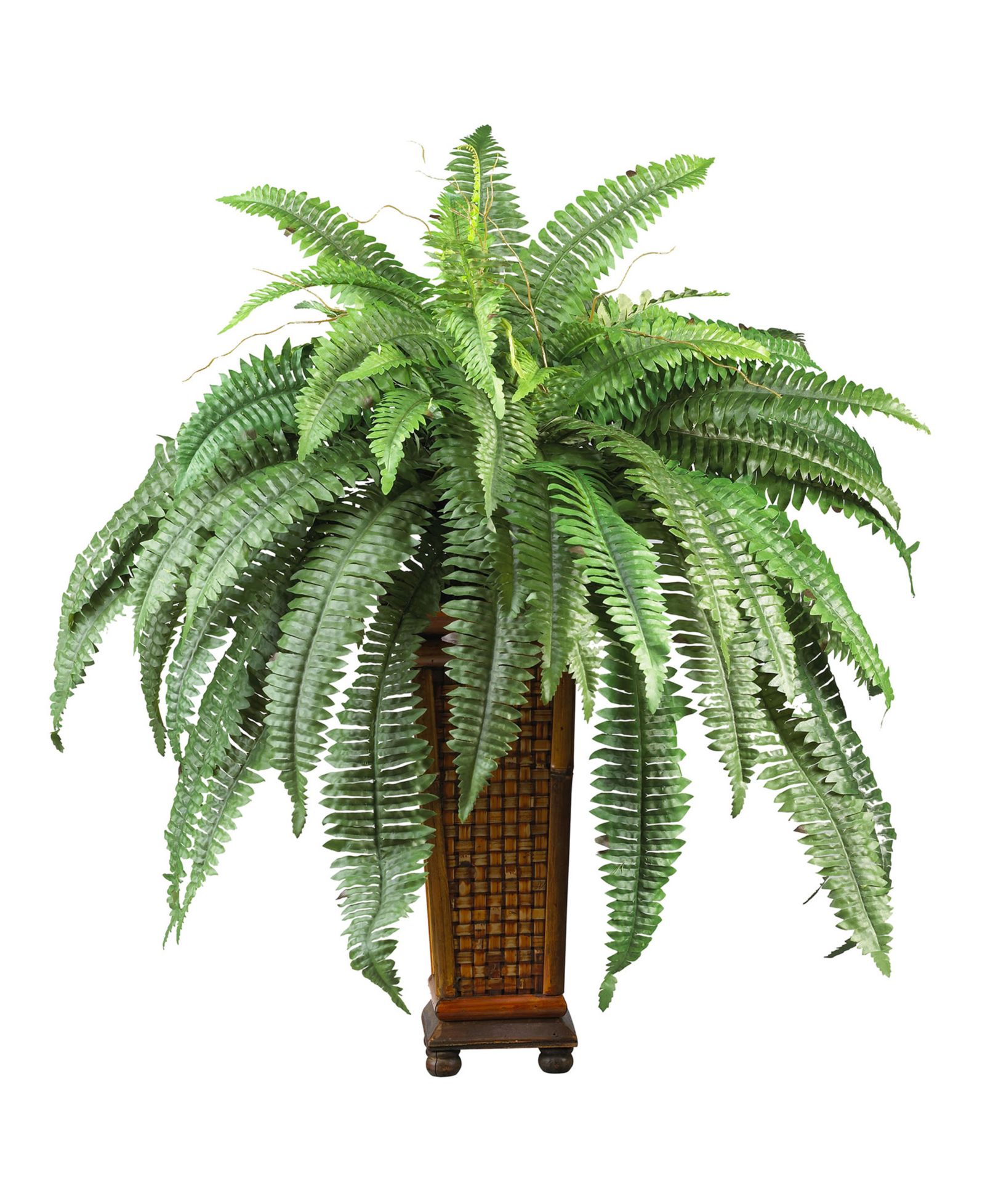 Искусственное растение Nearly Natural Boston Fern в деревязной вазе