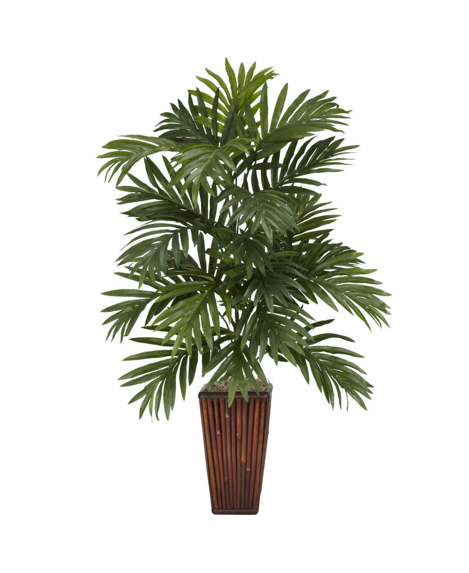 Nearly Natural Искусственное растение Areca Palm с бамбуковой вазой