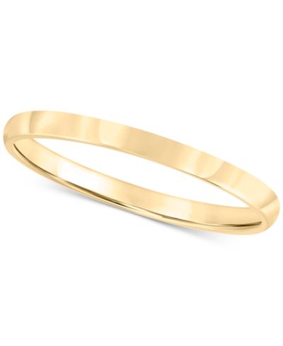 Macy's обручальное кольцо 14k Gold, 2mm