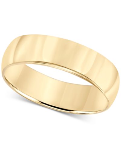 Обручальное кольцо из золота 14k, 6mm