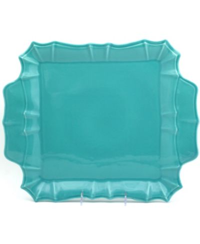 Euro Ceramica Chloe Square Platter with Handles