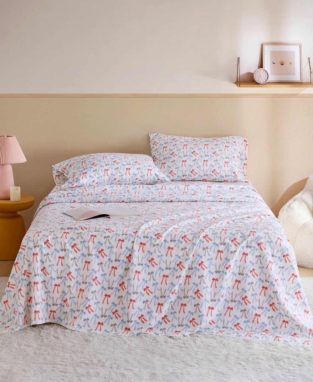 Комплект постельного белья Intelligent Design Novelty Printed Flannel 4-Pc. Sheet Set, Queen
