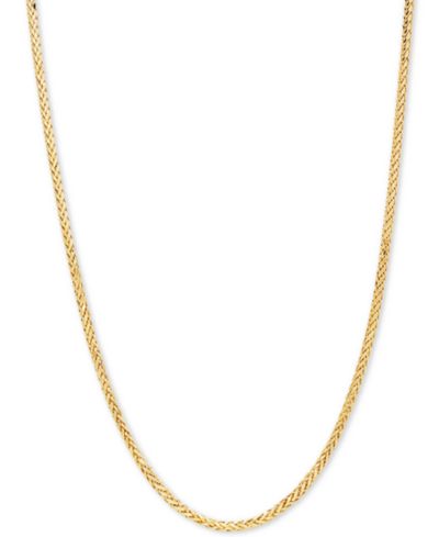 Цепочка-ожерелье Lightweight Wheat Link 22" в 14k Gold