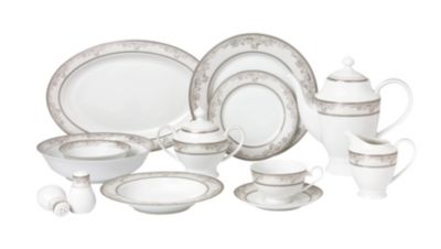 Lorren Home Trends Juliette 57-PC Dinnerware Set, Service for 8