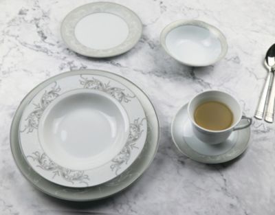 Lorren Home Trends Olympia Mix and Match 57-PC Dinnerware Set, Service for 8