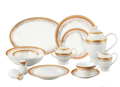 Lorren Home Trends Romina 57-PC Dinnerware Set, Service for 8