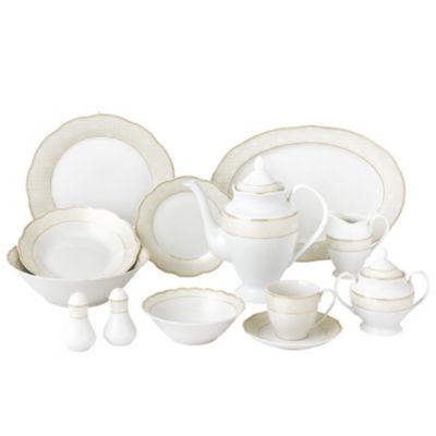 Lorren Home Trends Tova 57-PC Dinnerware Set, Service for 8