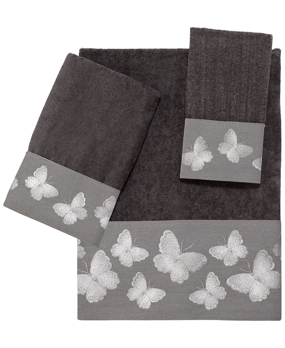 Хлопковое банное полотенце Avanti Yara Butterfly Bordered, 27" x 50"