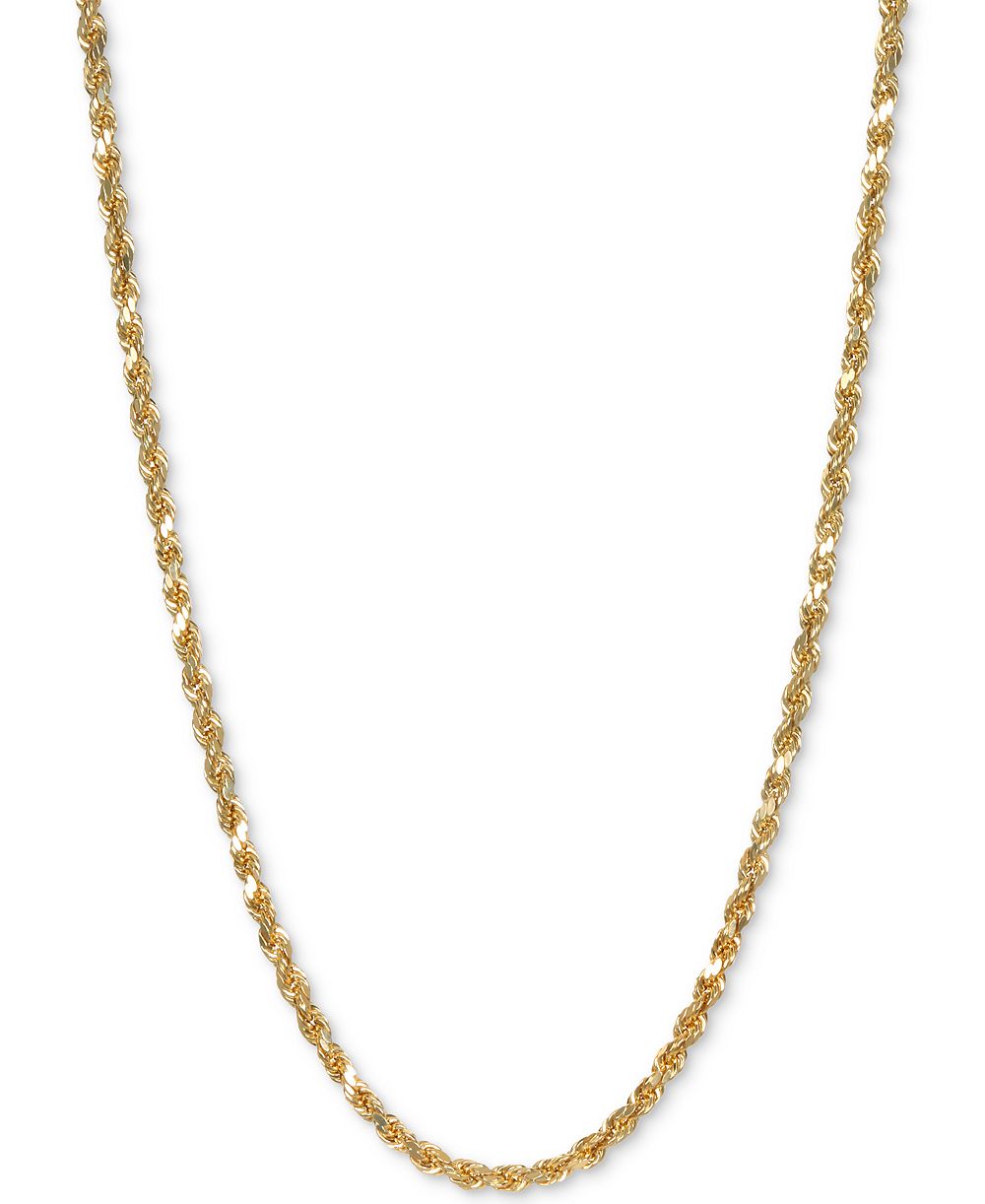 Колье Italian Gold с веревочной цепочкой Forza 20" (2-1/2 мм) из золота 14 карат