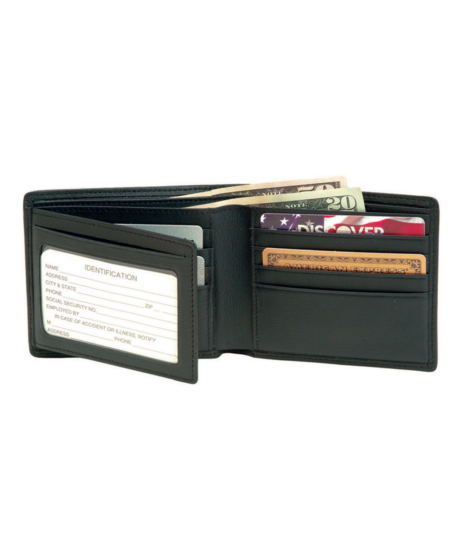 ROYCE New York Мужской кожаный кошелек RFID Blocking Bifold