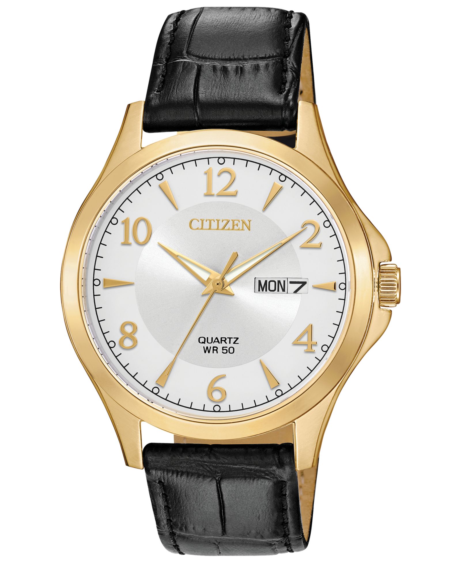 Citizen Men's Quartz Brown Leather Strap Watch 41mm