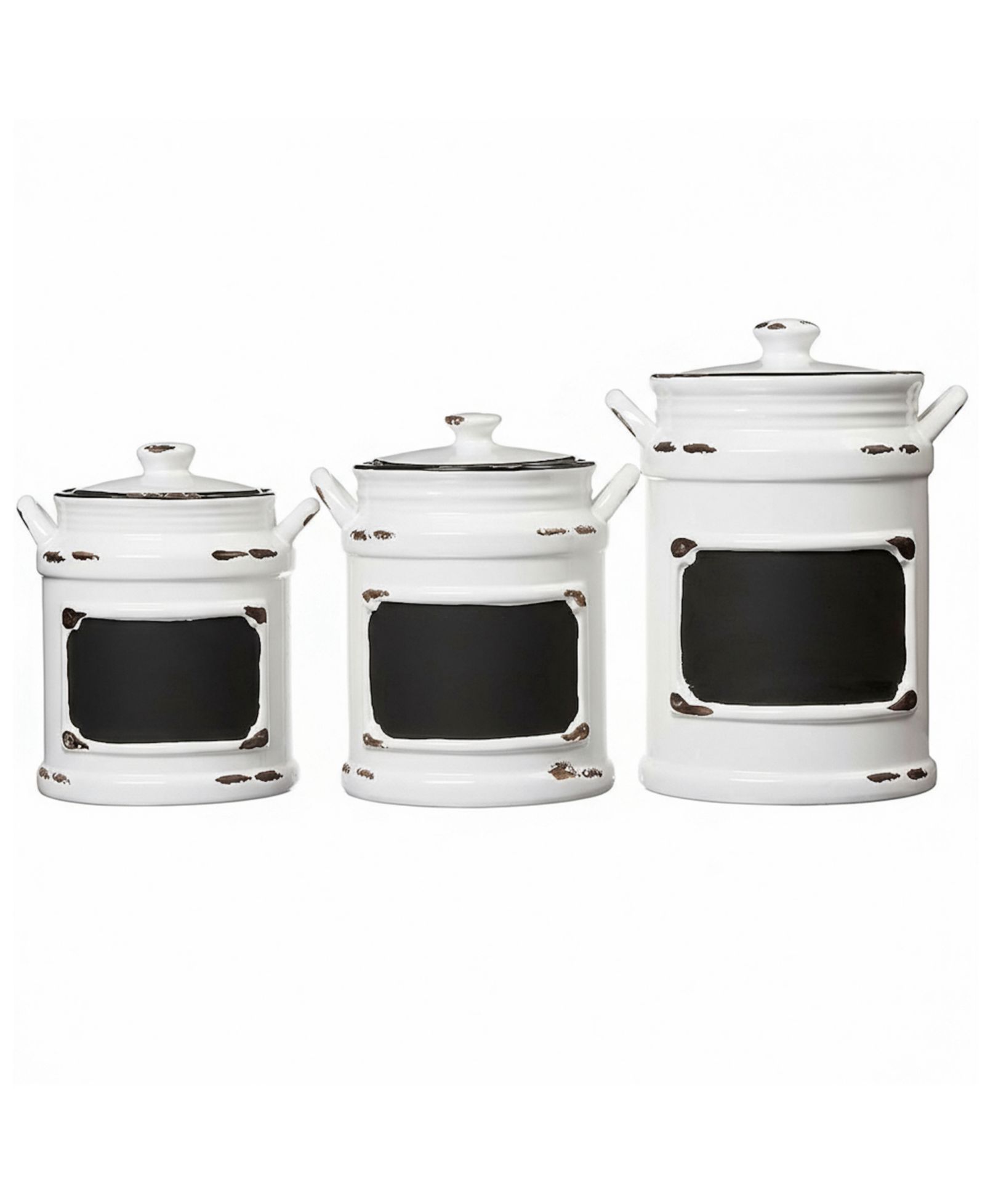 Jay Imports Vintage Black Canister, Set of 3