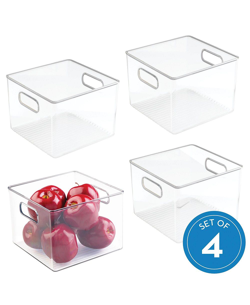 Контейнер для хранения iDesign Pantry Storage Bin с ручками, набор из 4 шт