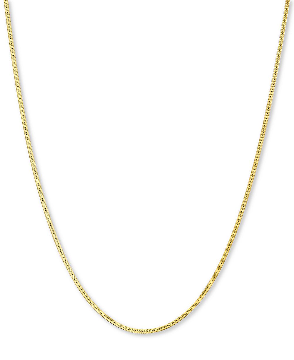 Ожерелье Giani Bernini 18" Herringbone Chain 18K Gold over Sterling Silver