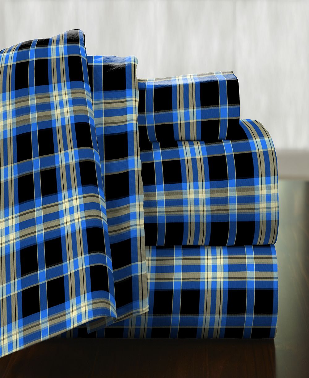 Комплект фланелевых простыней Pointehaven Ashby Plaid Superior Weight Cotton, Full
