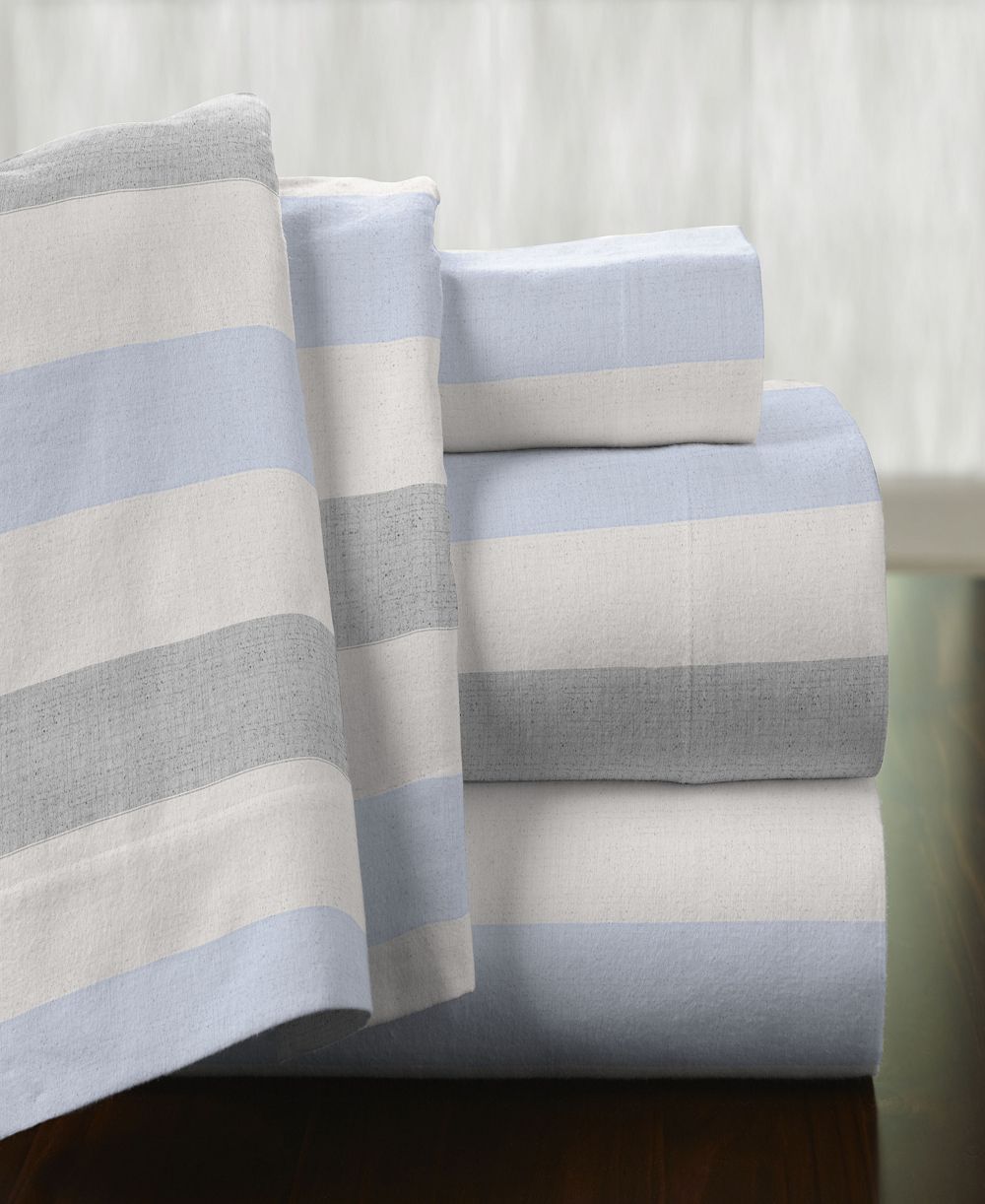 Pointehaven Комплект фланелевых простыней Savannah Stripe Full