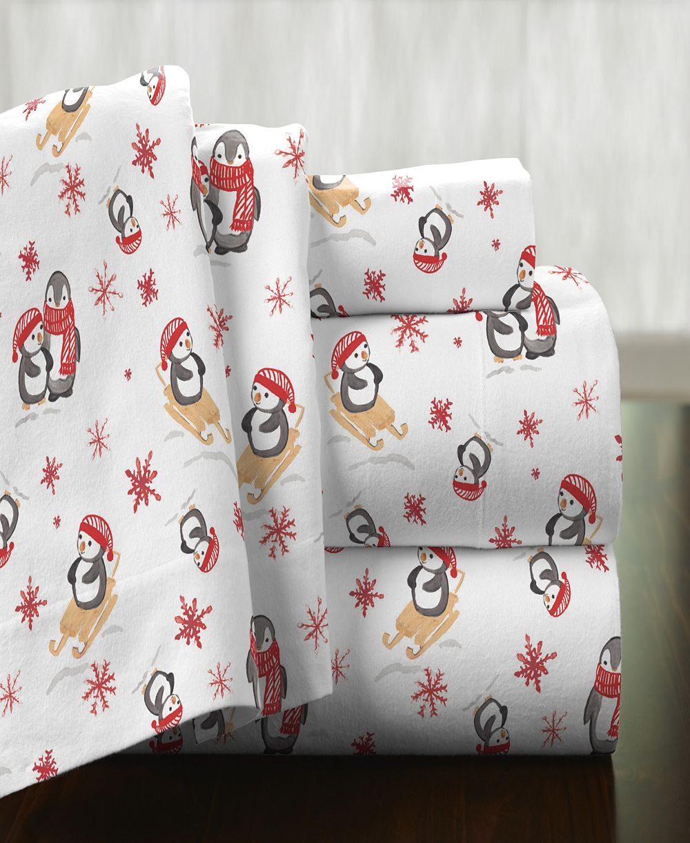 Набор фланелевых простыней Pointehaven Penquin Superior Weight Cotton, Queen