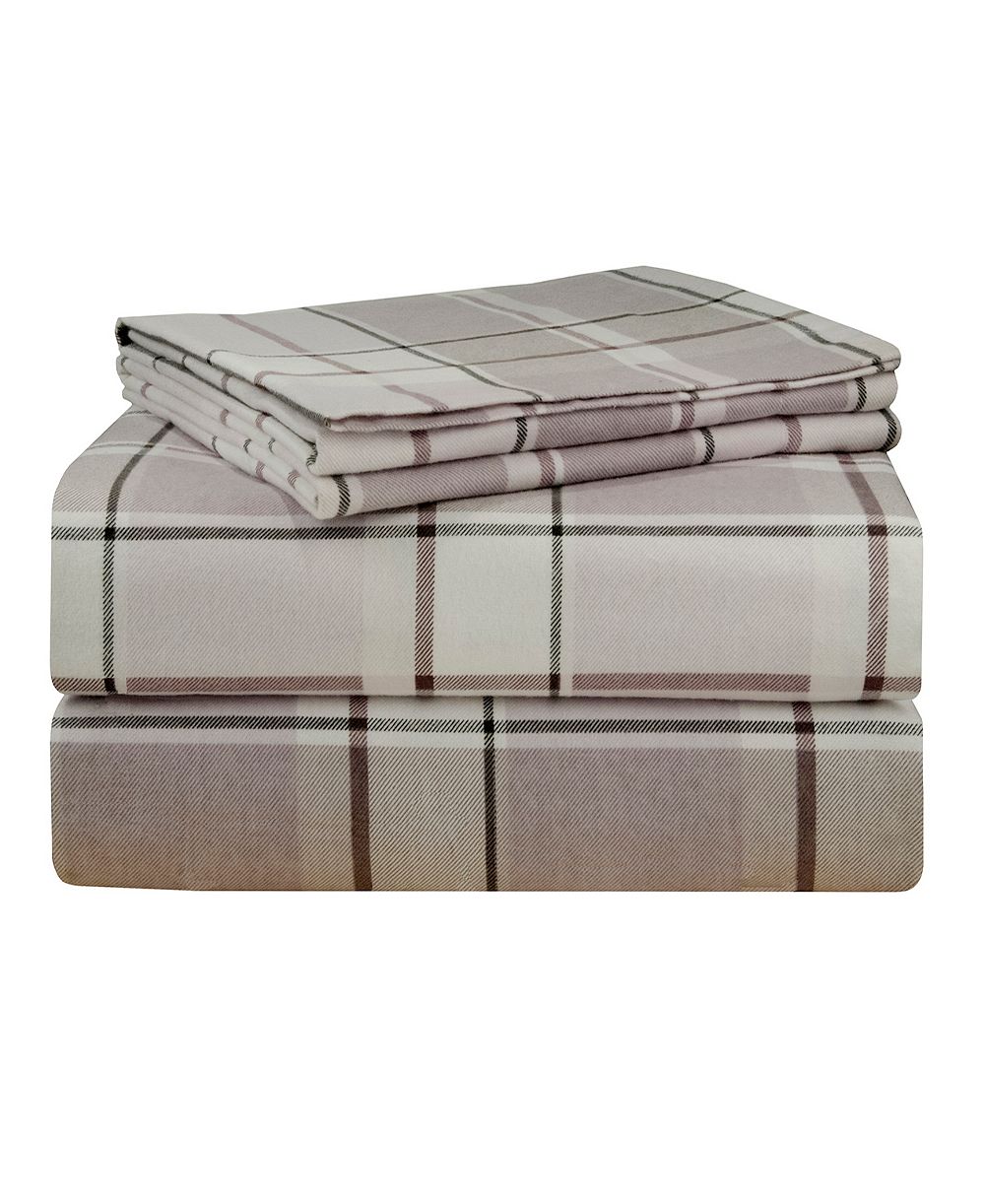 Pointehaven Jensen комплект фланелевых простыней Plaid, Full