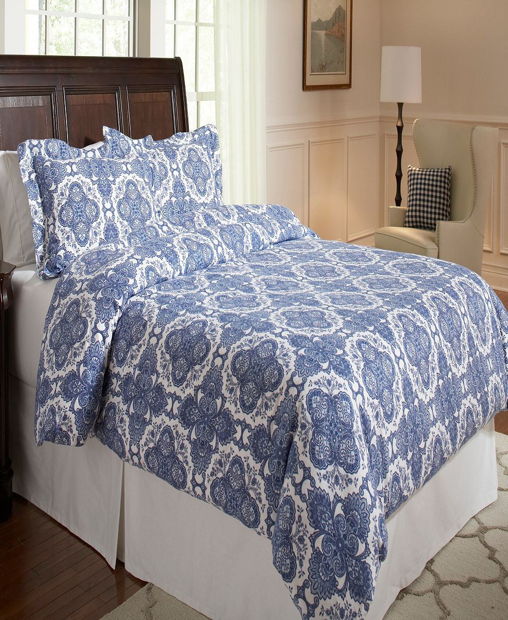 Комплект пододеяльников Pointehaven Alpine Blue Print Cotton Flannel Twin/Twin XL