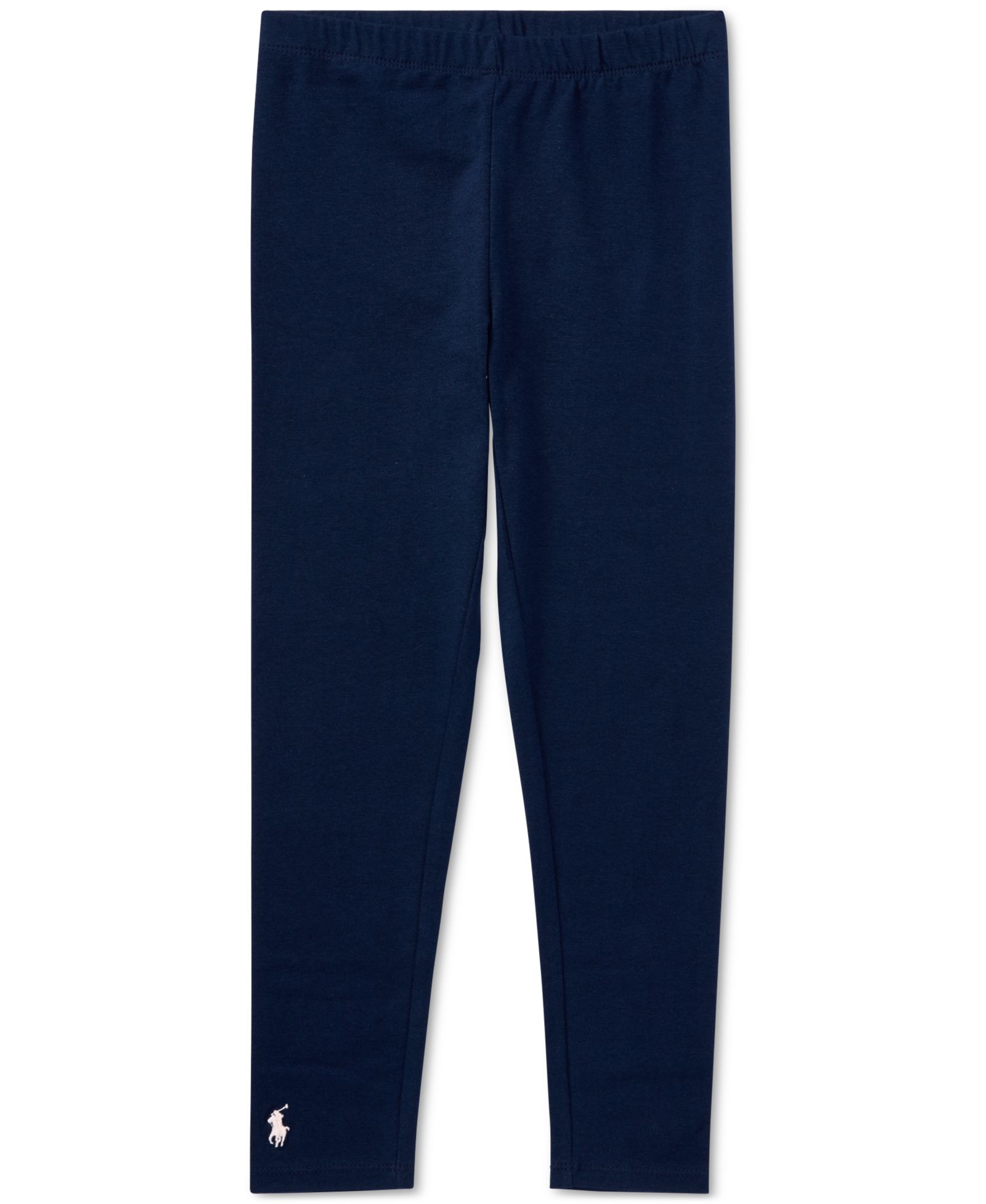 Polo Ralph Lauren Girls 2T-6X Stretch Embroidered Pony Stretch Cotton Leggings