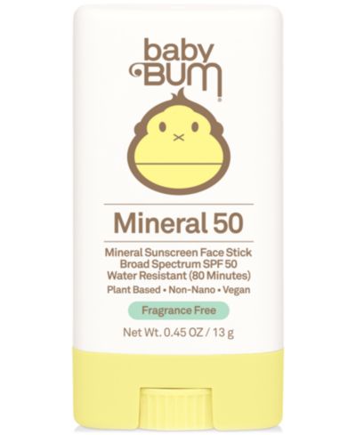 Минеральный солнцезащитный стик для лица Sun Bum Baby Bum SPF 50, 0.45 oz.