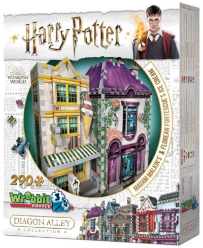Wrebbit Harry Potter Diagon Alley 3D Puzzle, 290 Pieces, Ages 12+
