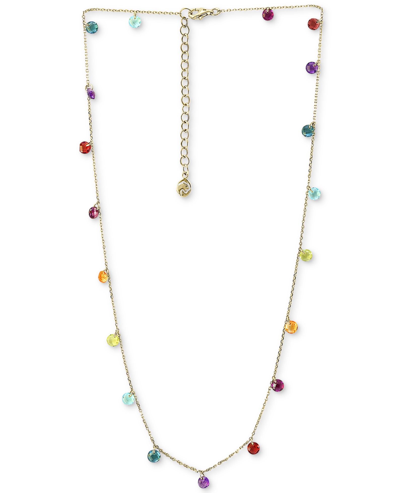 Колье EFFY® с многоцветными драгоценными камнями (6 ct. t.w.), 16" + 2" удлинитель, 14k Gold
