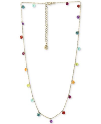 Колье EFFY® с многоцветными драгоценными камнями (6 ct. t.w.), 16" + 2" удлинитель, 14k Gold