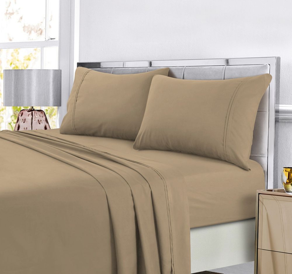 Tribeca Living Super Soft Solid Easy-Care Extra Deep Pocket Sheet Set, Full